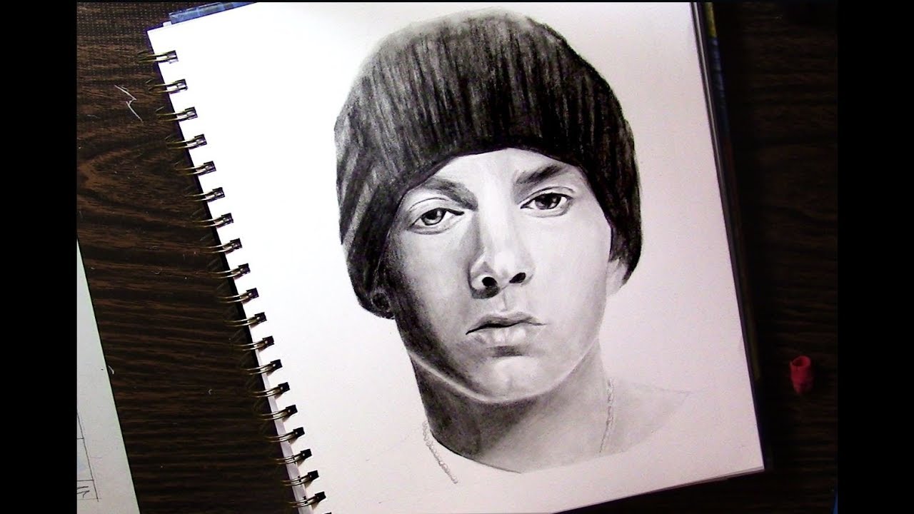 1280x720 How To Draw Eminem Step - Eminem Drawing