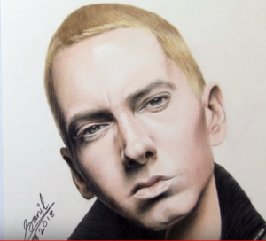 300x272 How To Draw Eminem Step - Eminem Drawing