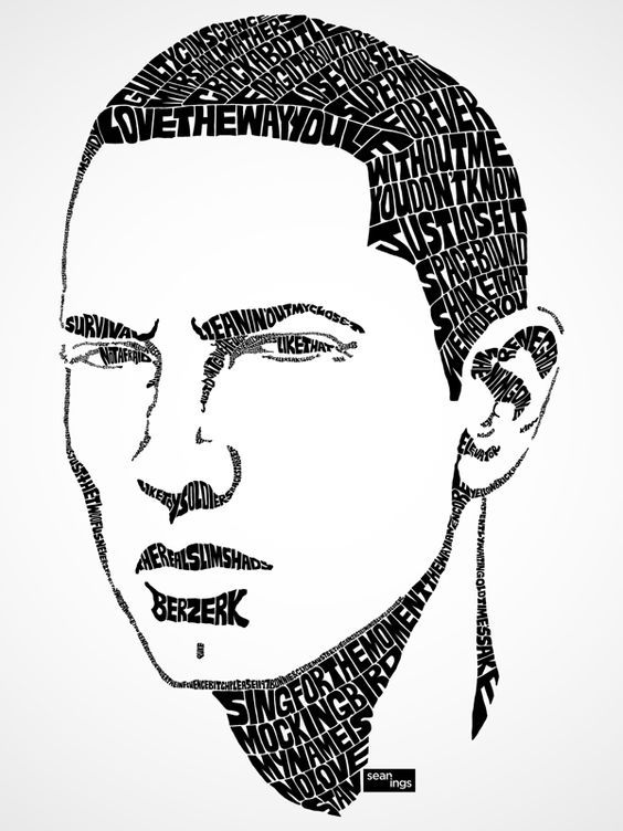 564x752 Eminem Portrait Black White Drawing - Eminem Drawing