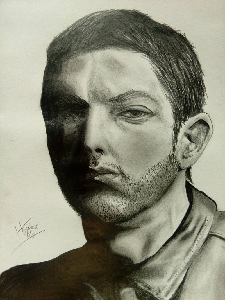 774x1033 Portrait Drawing Of Eminem - Eminem Drawing
