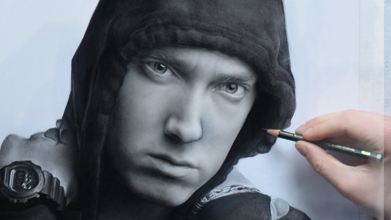 1280x720 Drawing Eminem - Eminem Drawing