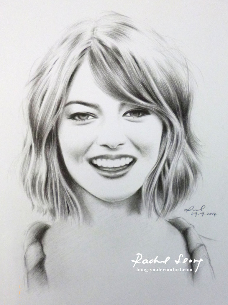 773x1033 emma stone drawing art drawing skill - Emma Stone Drawing