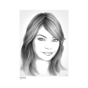 300x300 emma stone drawing - Emma Stone Drawing