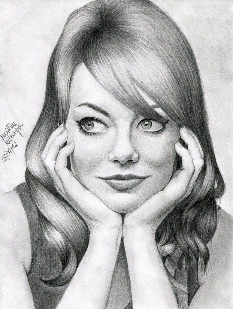 776x1029 emma stone - Emma Stone Drawing