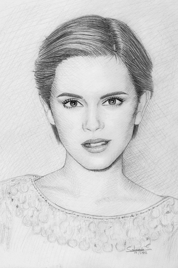 730x1095 Emma Watson Drawing - Emma Watson Drawing