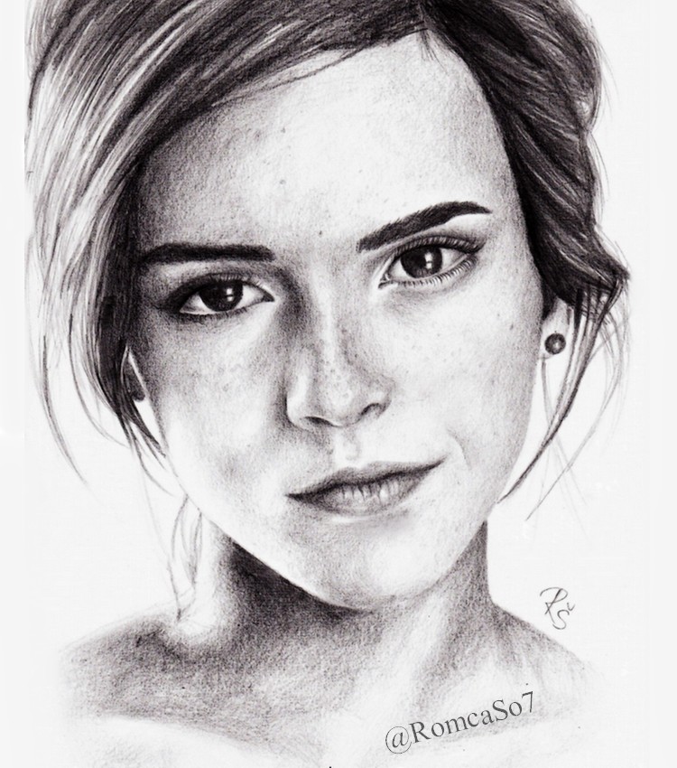 750x850 Emma Watson Drawing - Emma Watson Drawing
