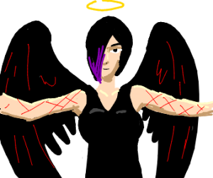 300x250 pure emo angel drawing - Emo Angel Drawing