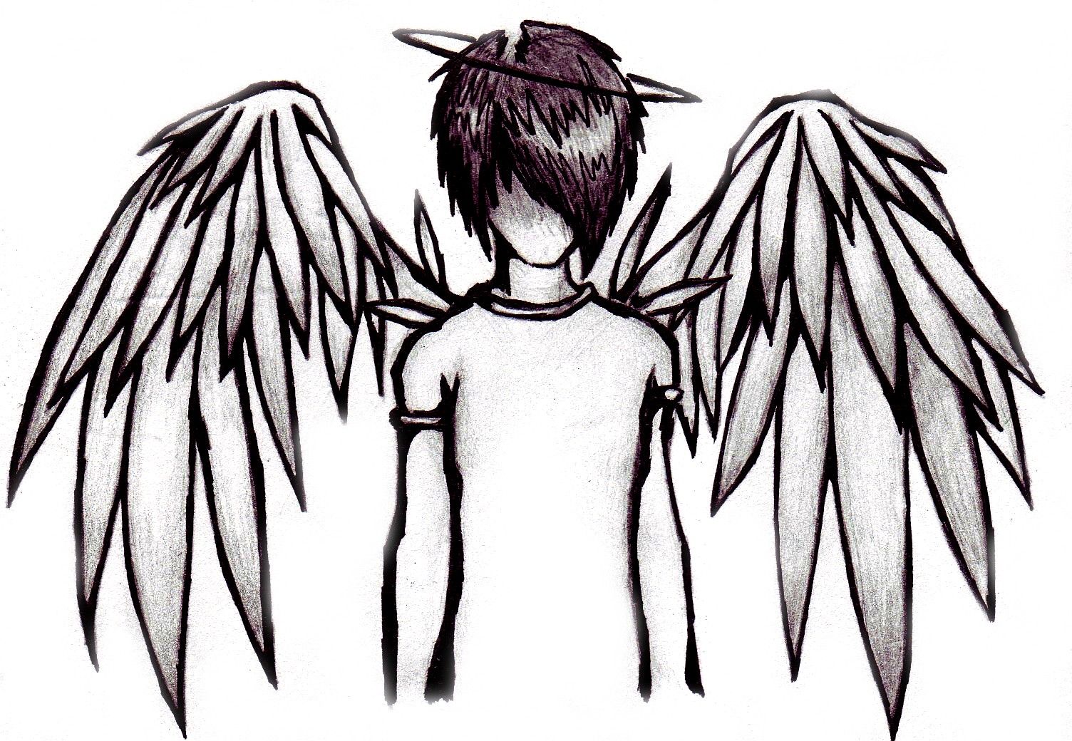 1504x1040 Boy Emo Angel Drawings - Emo Angel Drawing