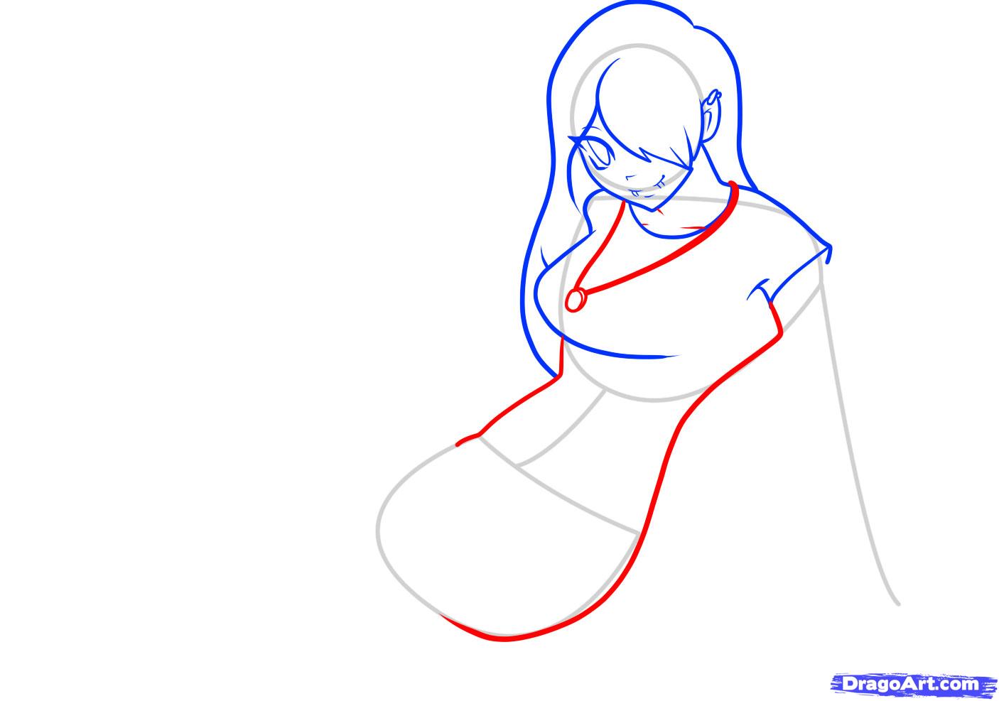 1406x987 How To Draw Anime Emo, Step - Emo Anime Drawings