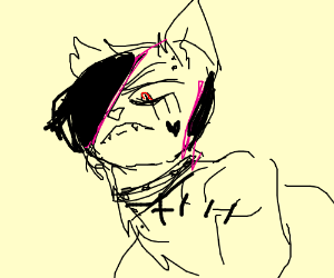 300x250 Emo Cat Drawing - Emo Cat Drawing