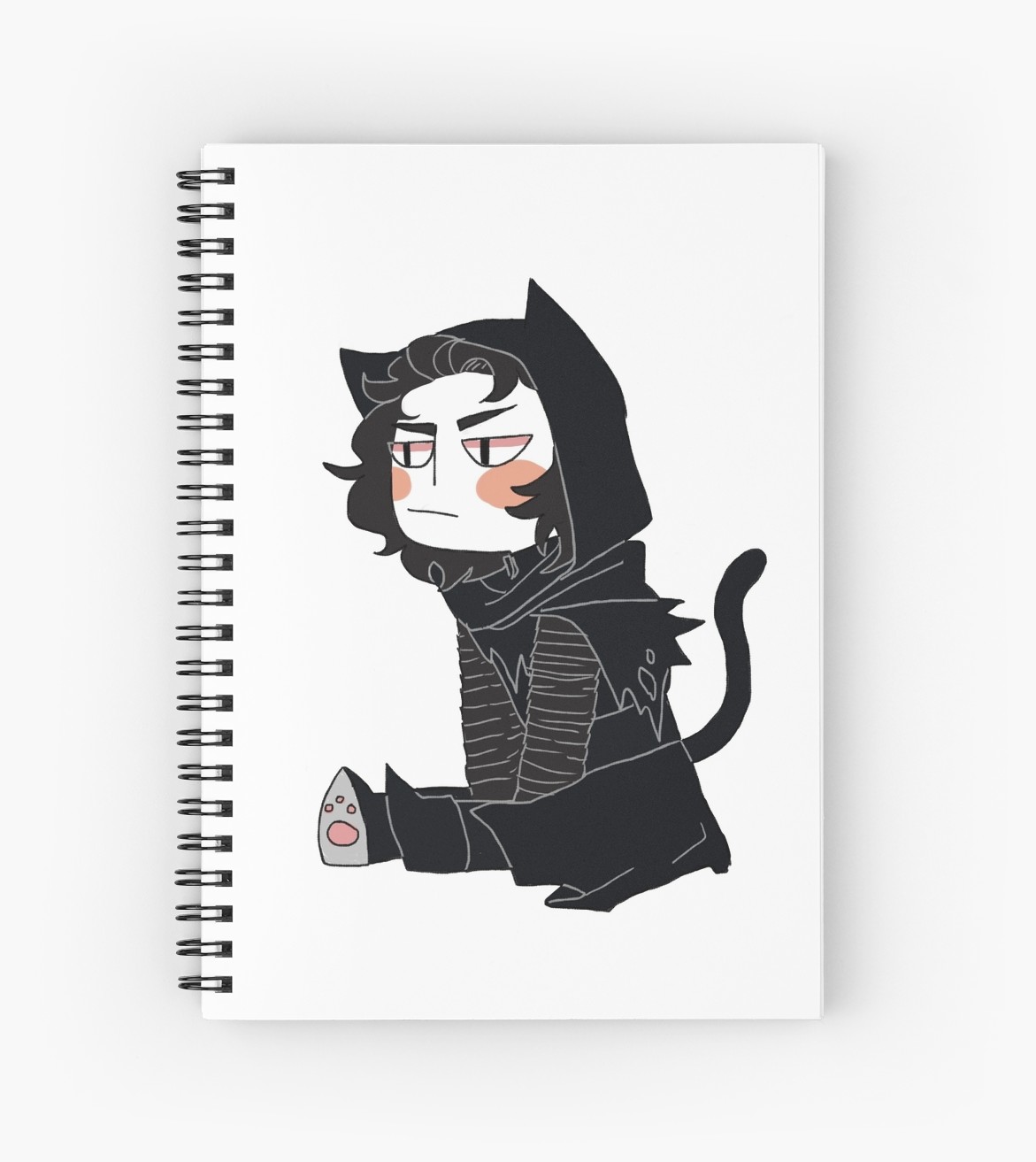 1171x1313 Emo Cat Spiral Notebooks - Emo Cat Drawing