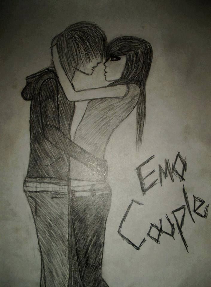 705x960 emo couple drawing artampdrawings emo art, emo couples, couple - Emo Couple Drawings