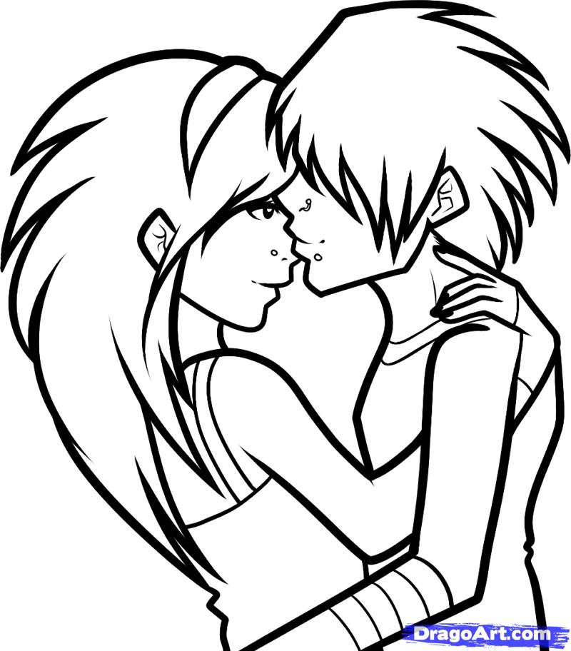 800x912 how to draw an emo couple, emo couple, step - Emo Couple Drawings