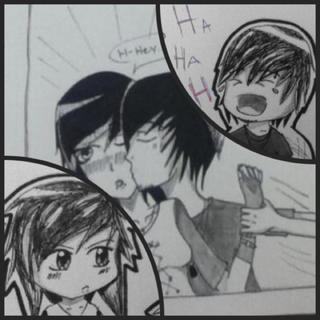 320x320 Emocouple Drawings On Paigeeworld Pictures Of Emocouple - Emo Couple Drawings