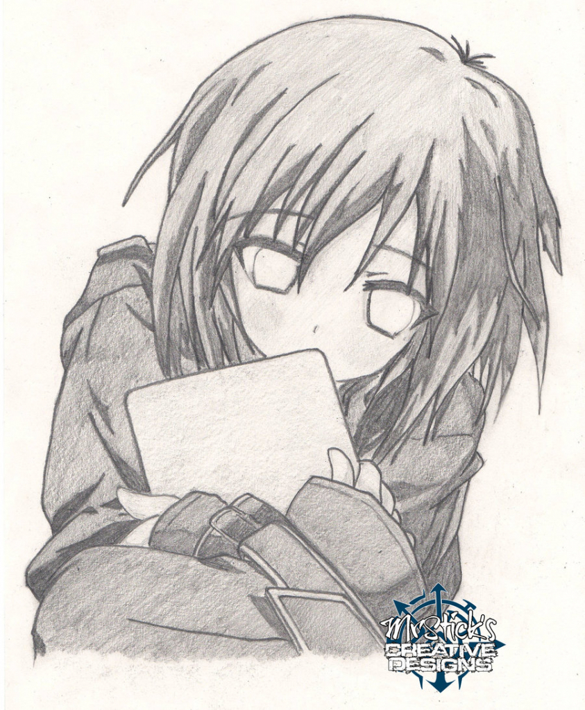 843x1024 emo anime drawings anime emo drawings in pencil anime girl drawing - Emo Drawings