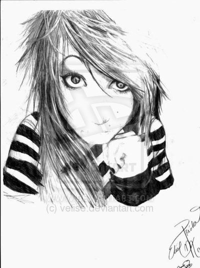 Anime Emo Girl Drawing Contoh Soal 8 - emo girl drawing roblox