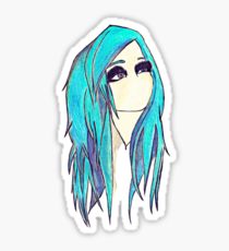 210x230 Emo Girl Drawing Stickers Redbubble - Emo Girl Drawing