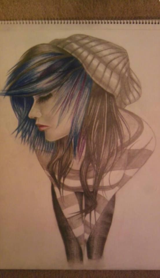 553x960 emo girl drawing drawings art, drawings, emo art - Emo Girl Drawing