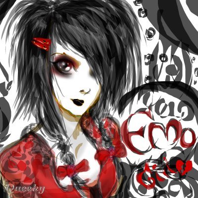400x400 Emo Girl A People Speedpaint Drawing - Emo Girl Drawing
