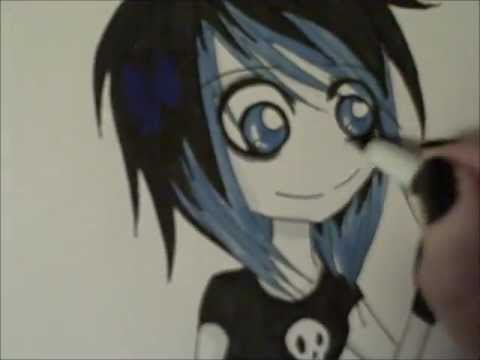 480x360 How To Create A Cartoon Emo Girl - Emo Girl Drawing