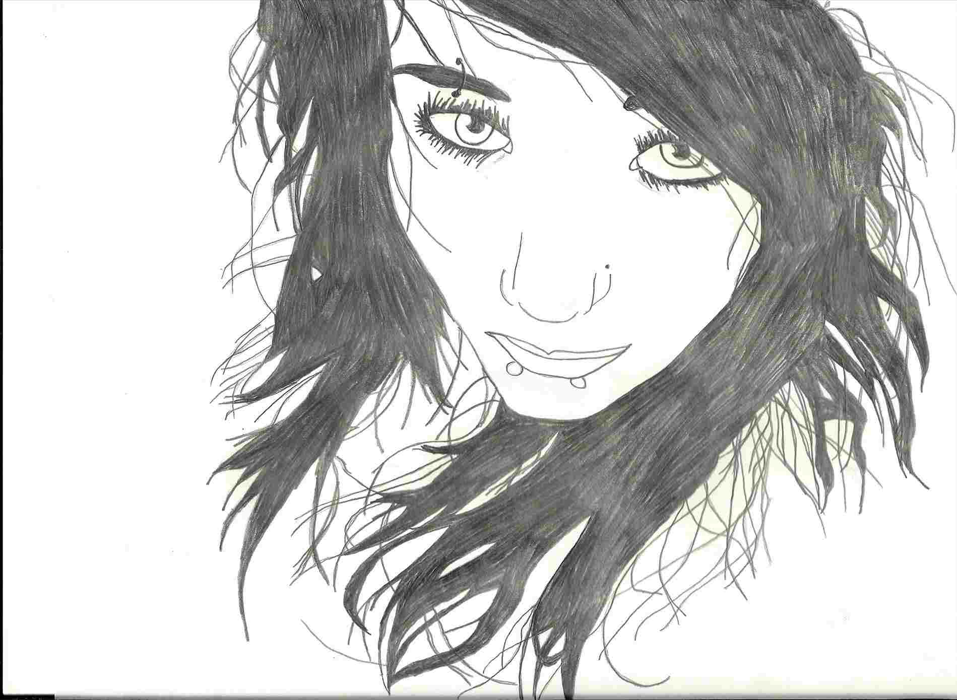 1899x1390 A Of An Emo - Emo Girl Drawing