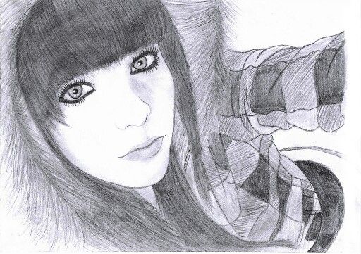 512x361 Drawing Of An Emo Girl Drawings Drawings, Boy, Girl Drawing - Emo Girl Drawing