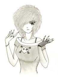 194x259 drawn emo lonely emo girl free clip art stock illustrations - Emo Girl Drawing Anime