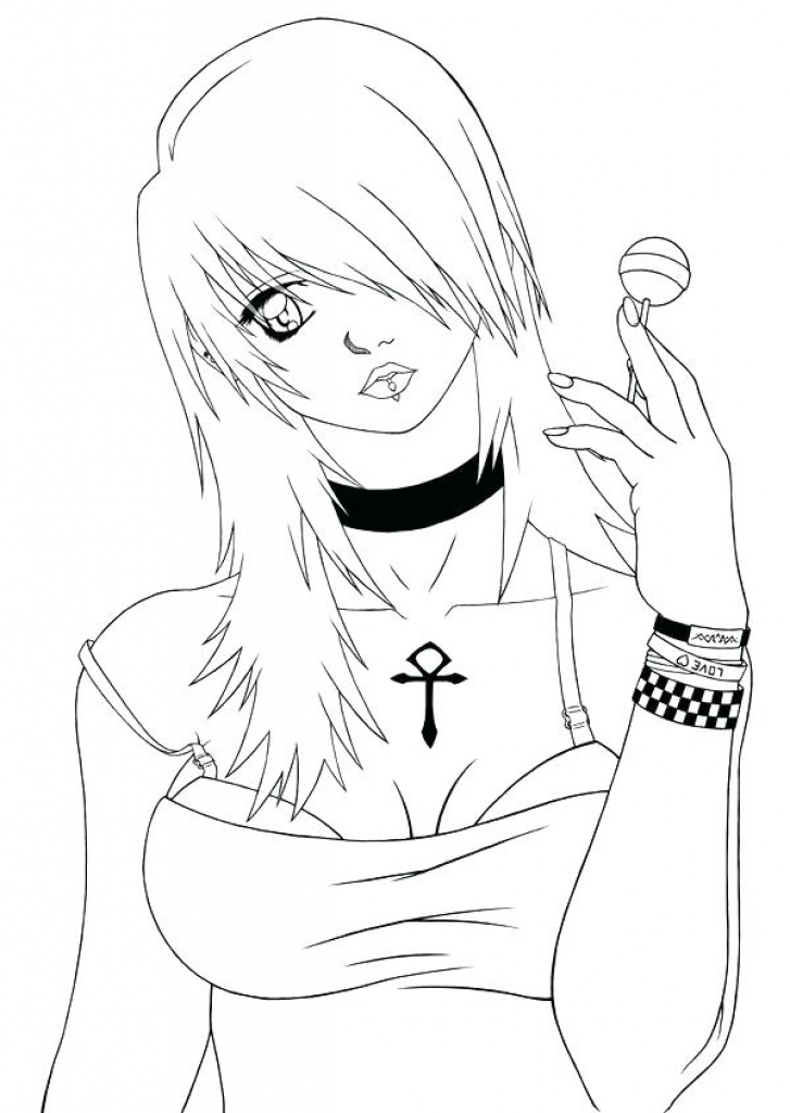 9300 Emo Anime Girl Coloring Pages Images & Pictures In HD