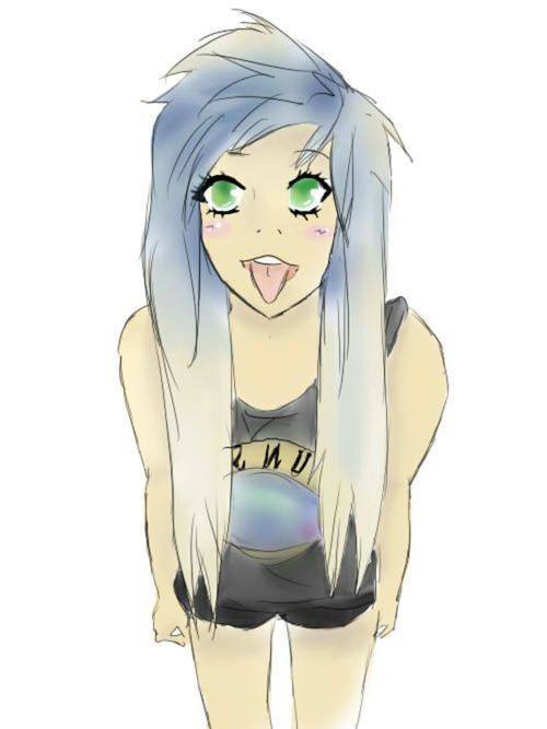 500x667 Emo Girls Via Facebook On We Heart It - Emo Girl Drawing Anime