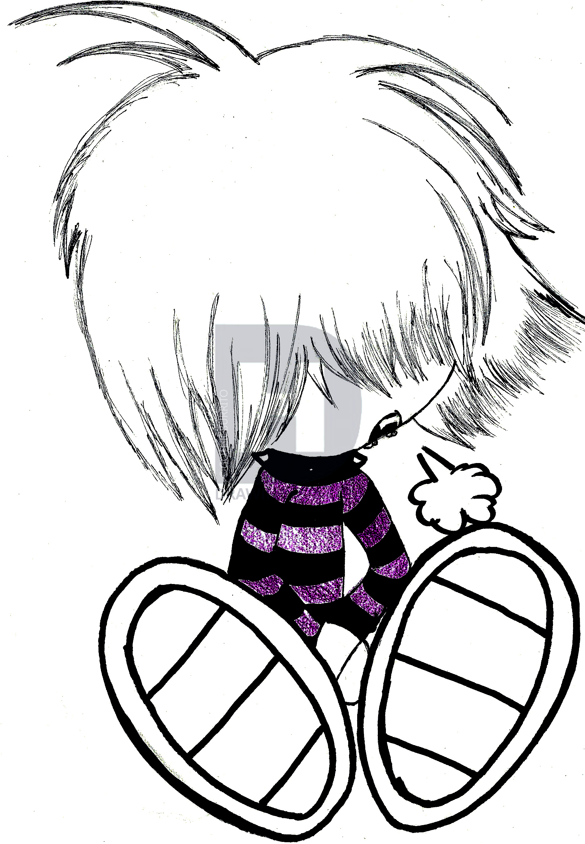 1954x2818 Cute Emo Guy Cartoon Drawing - Emo Guy Drawing