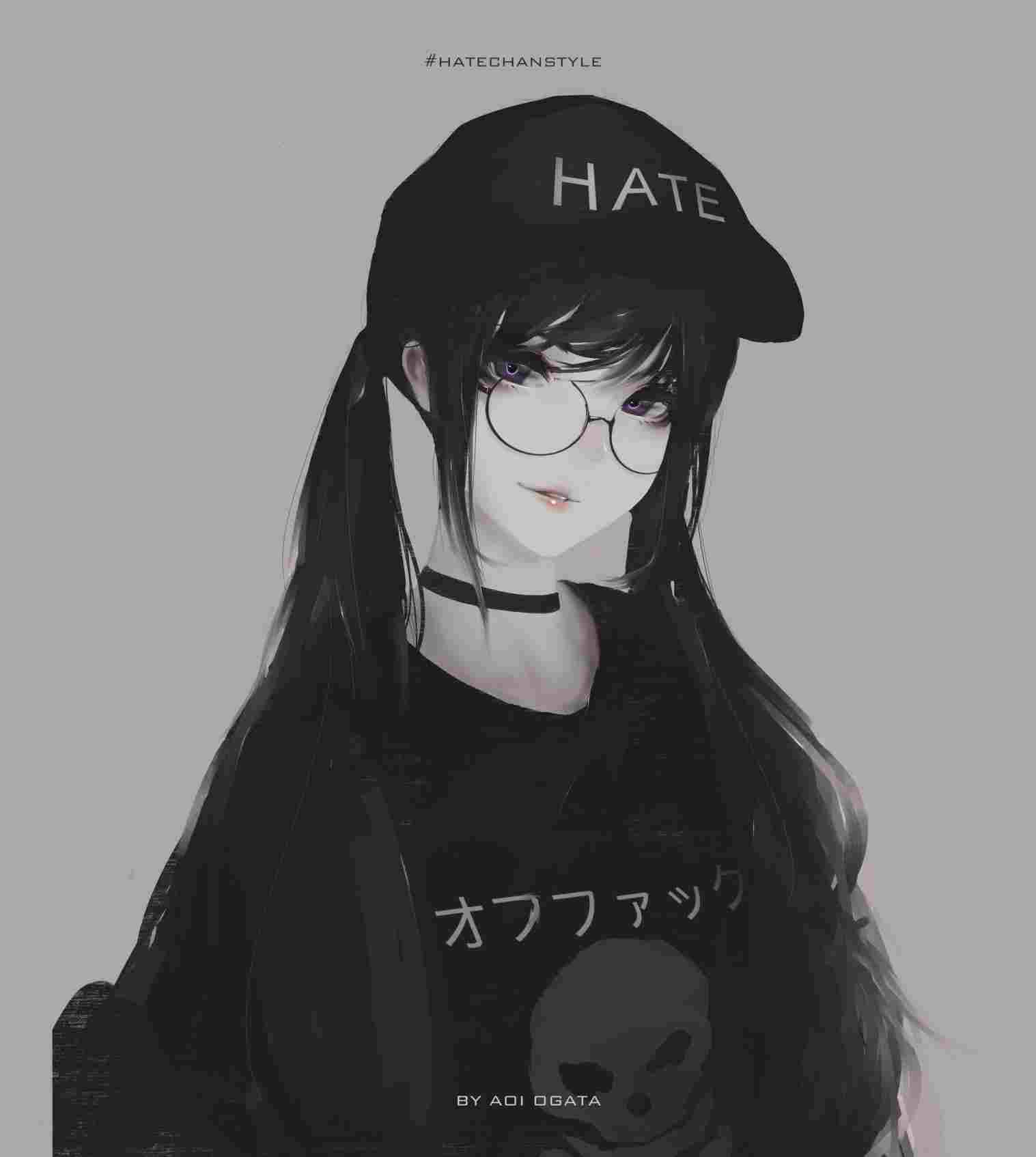 1517x1694 Aoi Ogata Girls Rhcom Artstation Emo Guy - Emo Guy Drawing