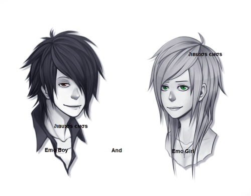 Lt Unete To This - Emo Hair Drawing. 