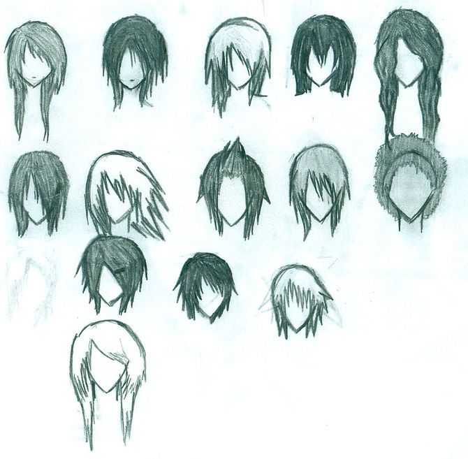 Emo Hair Drawing at PaintingValley.com | Explore collection of Emo Hair ...