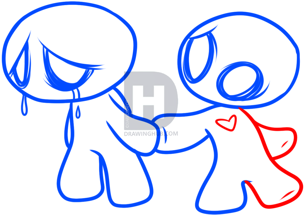 1021x720 How To Draw Emo Easy, Step - Emo Heart Drawings