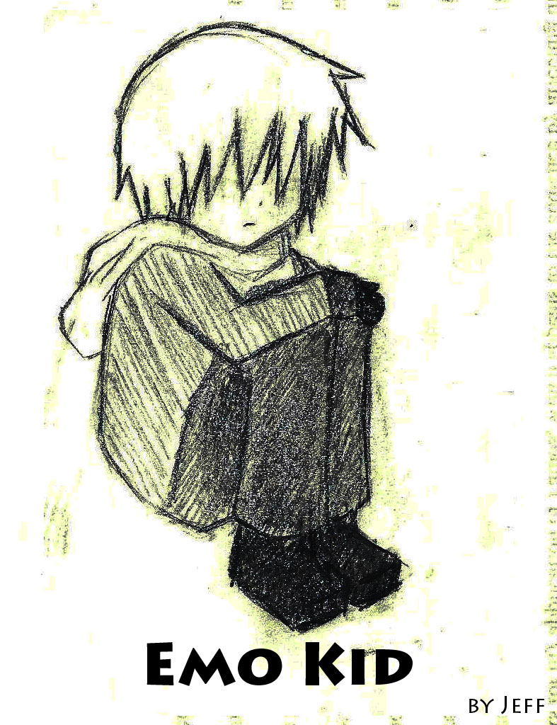 787x1024 Emo Kid - Emo Kid Drawing