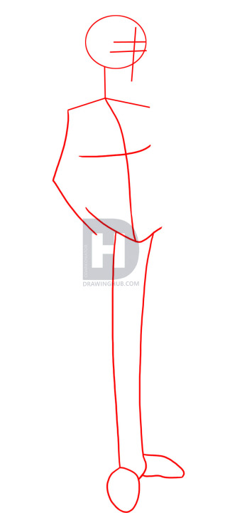 317x720 How To Draw Emo, Step - Emo Kid Drawing