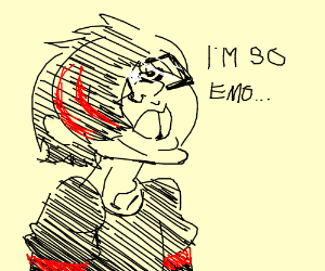 300x250 Geeky Emo Kid Drawing - Emo Kid Drawing