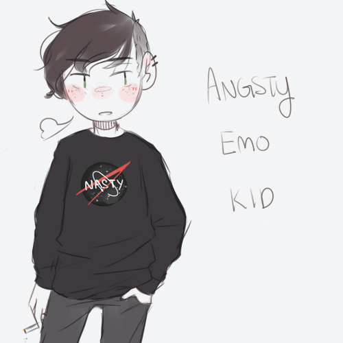 500x500 Radio Angsty Emo Kid - Emo Kid Drawing