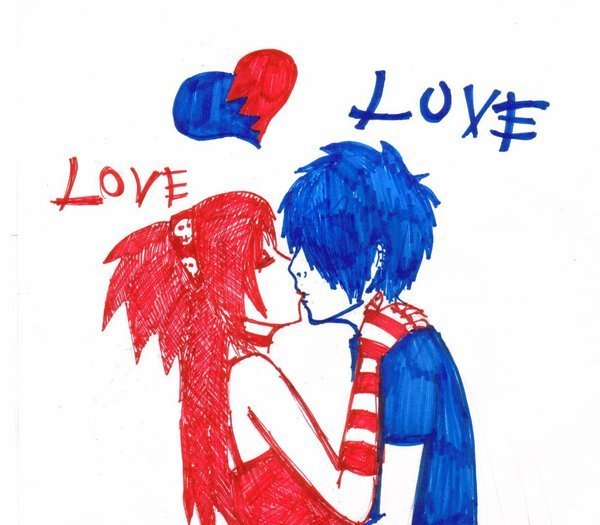 600x525 The People Images Emo Love Wallpaper And Background Photos - Emo Love Drawings