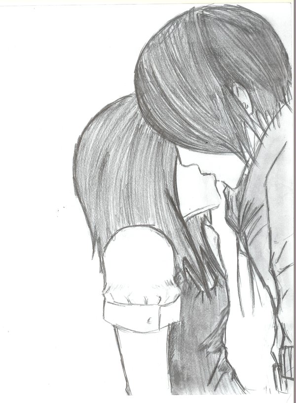 600x817 Anime Love Picture Drawing Anime Collection - Emo Love Drawings