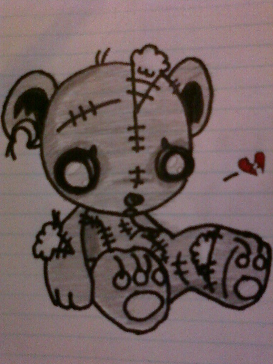 900x1200 Emo Teddy Bear - Emo Teddy Bear Drawing
