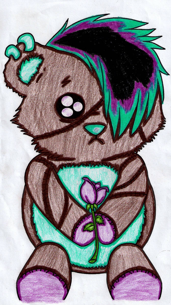 671x1191 Emo Teddy Bear - Emo Teddy Bear Drawing