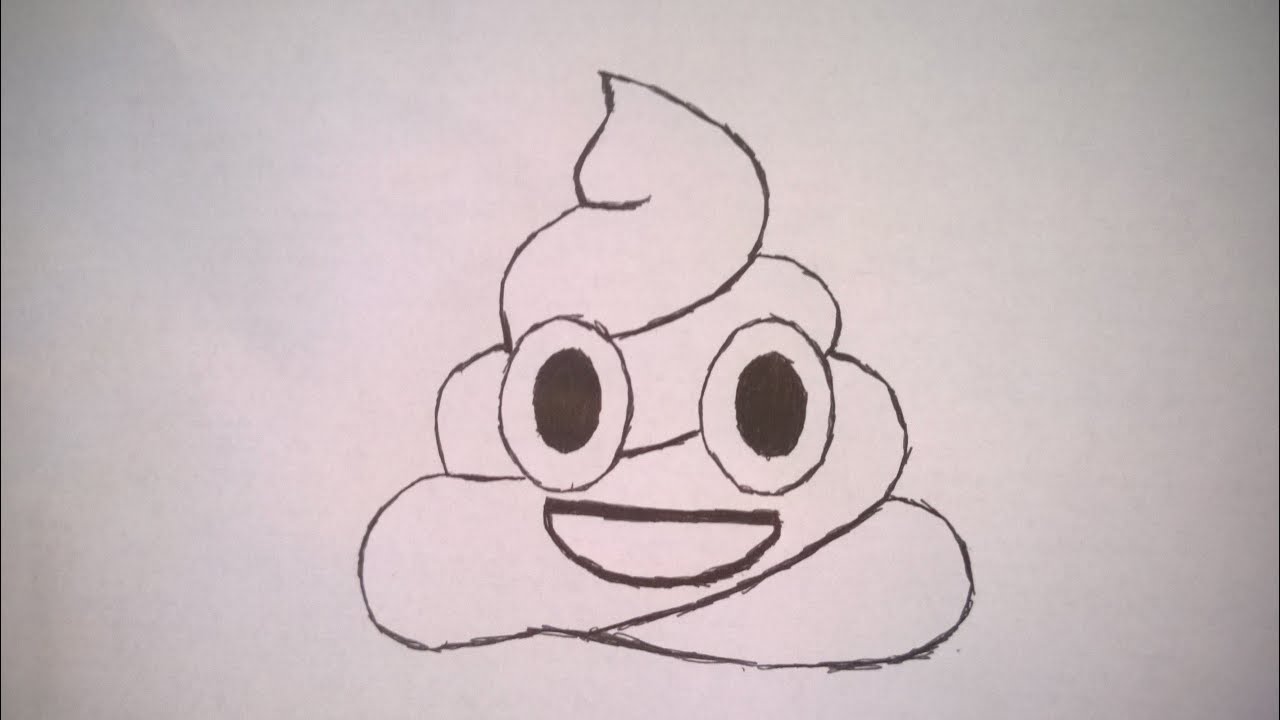 1280x720 how to draw the poop emoji - Emoji Drawing Pictures