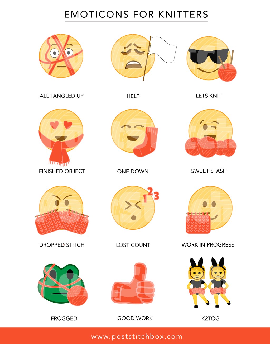 1024x1303 needed now emoticons for knitters poststitch - Emoticon Drawings