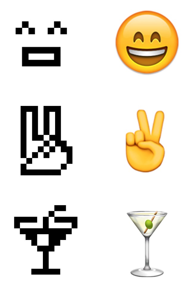 638x996 The Original Ntt Docomo Emoji Set Has Been Added To The Museum - Emoticon Drawings