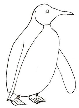 271x370 how to draw a penguin - Emperor Penguin Drawing
