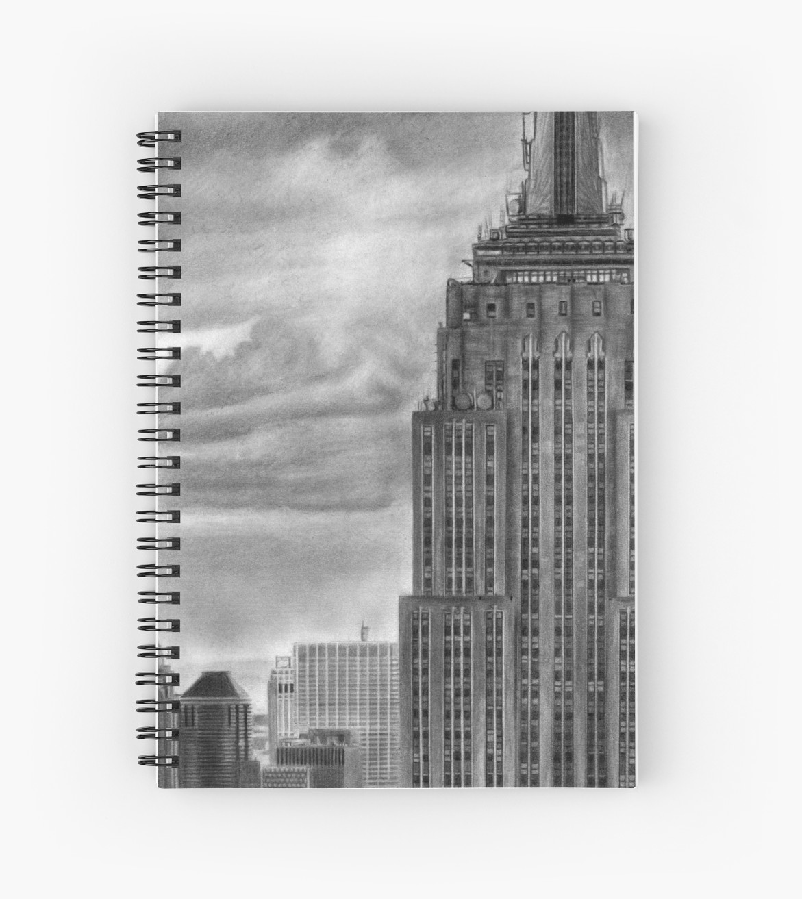 1171x1313 empire state building new york pencil drawing spiral notebooks - Empire Drawing