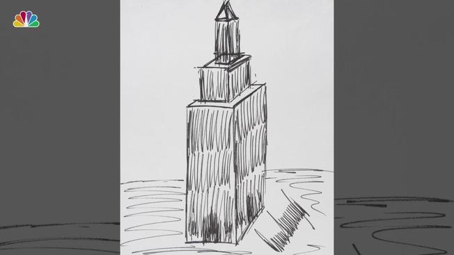652x367 trump drawing of empire state building up for bid in los angeles - Empire Drawing