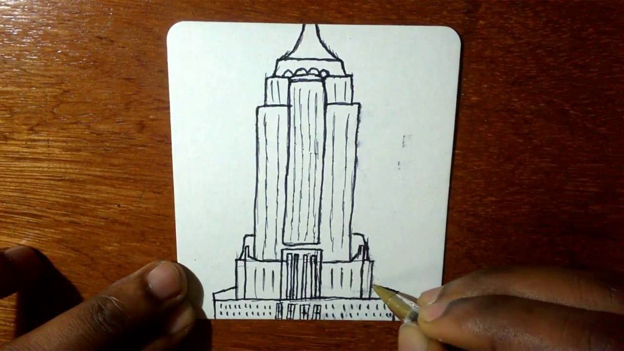 1280x720 How To Draw Cartoon Empire State Building - Empire State Building Cartoon Drawing
