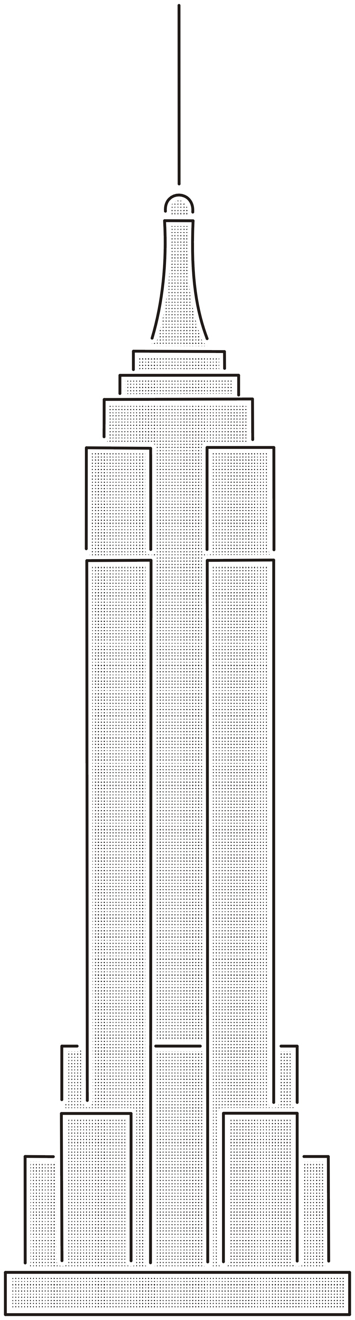 1204x4476 Voyage Visuals Empire State - Empire State Building Cartoon Drawing